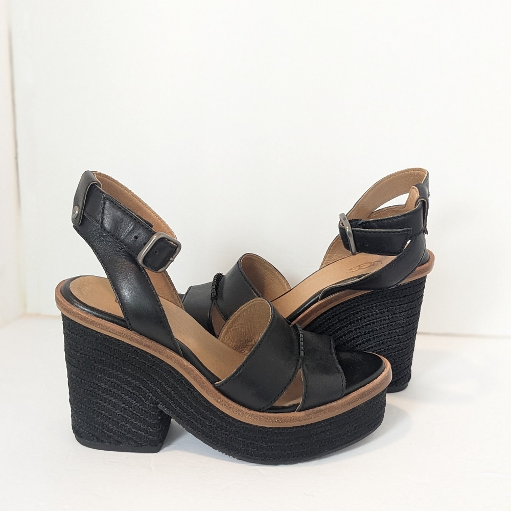 UGG Black Platform Sandals